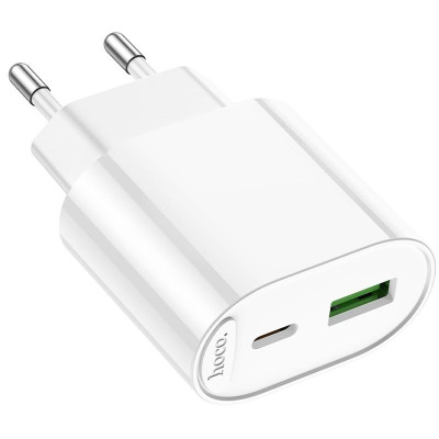 МЗП Hoco C109A Fighter PD20W+QC3.0 (1USB-A/1C) White МЗП Hoco C109A Fighter PD20W+QC3.0 (1USB-A/1C) White