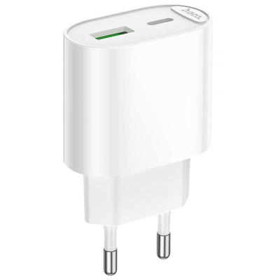 МЗП Hoco C109A Fighter PD20W+QC3.0 (1USB-A/1C) White