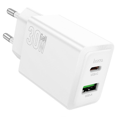 МЗП Hoco N71 Nuevo PD30W+QC3.0 (1USB-A/1C) White МЗП Hoco N71 Nuevo PD30W+QC3.0 (1USB-A/1C) White