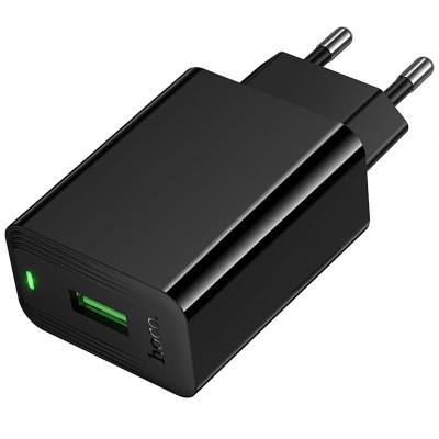 МЗП Hoco CS92A Leader 18W+QC3.0 (1USB-A) Black МЗП Hoco CS92A Leader 18W+QC3.0 (1USB-A) Black