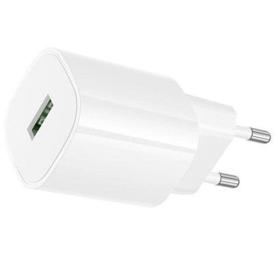 МЗП Borofone BA102A Pudding QC3.0 (1USB-A) + кабель USB to MicroUSB White МЗП Borofone BA102A Pudding QC3.0 (1USB-A) + кабель USB to MicroUSB White