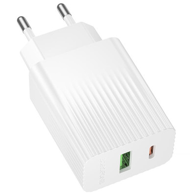МЗП Borofone BAS76A Source PD30W+QC3.0 (1USB-A/1C) White МЗП Borofone BAS76A Source PD30W+QC3.0 (1USB-A/1C) White