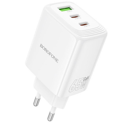 МЗП Borofone BN32 Cargador PD65W (1USB-A/2C) White