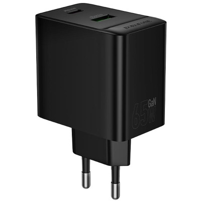 МЗП Borofone BAS17A Erudite PD65W+QC3.0 (1USB-A/1C) Black