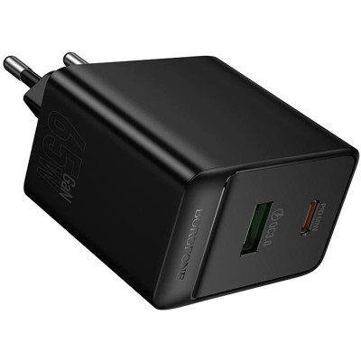 МЗП Borofone BAS17A Erudite PD65W+QC3.0 (1USB-A/1C) Black