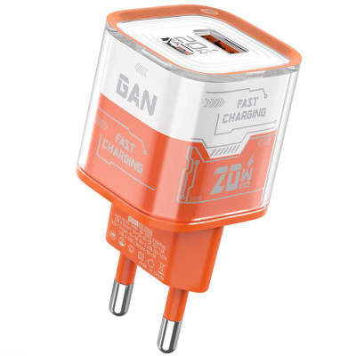 МЗП Amaya E200D PD20W+QC3.0 (1USB-A/1C) Orange