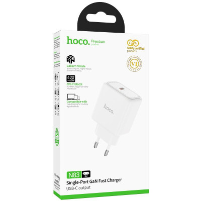 МЗП Hoco N83 Profit PD40W (1USB-C) White