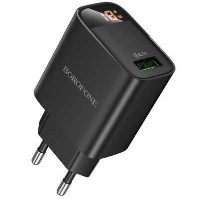 МЗП Borofone BA95A Ilustre QC3.0 (1USB-A) Black
