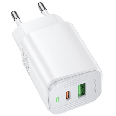 МЗП Borofone BAS83A Star PD20W+QC3.0 (1USB-A/1C) White
