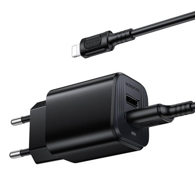 МЗП Borofone BAS81A Star 10.5W (2USB-A) + кабель USB to Lightning Black МЗП Borofone BAS81A Star 10.5W (2USB-A) + кабель USB to Lightning Black