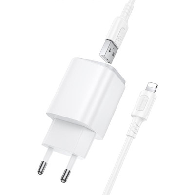 МЗП Borofone BAS81A Star 10.5W (2USB-A) + кабель USB to Lightning White