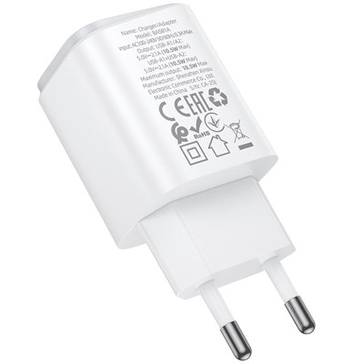 МЗП Borofone BAS81A Star 10.5W (2USB-A) White МЗП Borofone BAS81A Star 10.5W (2USB-A) White