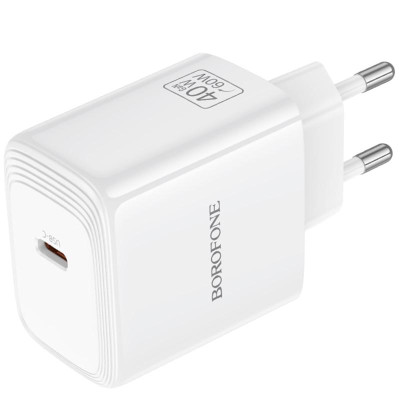 МЗП Borofone BN33 Fuente PD40W (1USB-C) White МЗП Borofone BN33 Fuente PD40W (1USB-C) White
