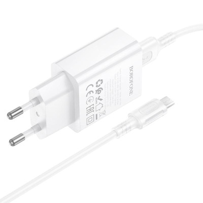 МЗП Borofone BA110A Lemi 7.5W (1USB-A) + кабель USB to MicroUSB White