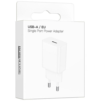 МЗП Borofone BA110A Lemi 7.5W (1USB-A) White МЗП Borofone BA110A Lemi 7.5W (1USB-A) White