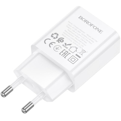 МЗП Borofone BA110A Lemi 7.5W (1USB-A) White МЗП Borofone BA110A Lemi 7.5W (1USB-A) White