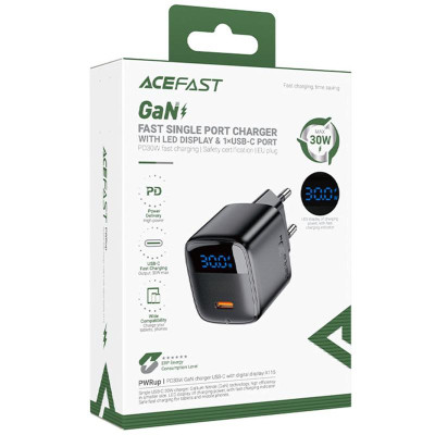 МЗП Acefast A113 PD20W GaN (1USB-C) Black
