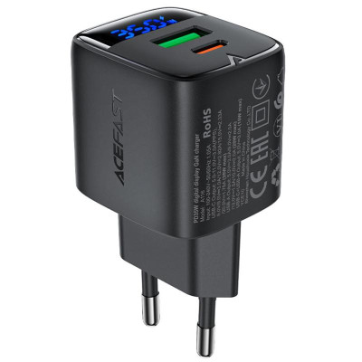 МЗП Acefast A116 PD35W+QC3.0 GaN (1USB-A/1C) Black