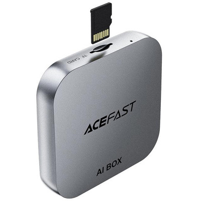 Адаптер Acefast QC2 AI Box car wireless CarPlay/Android Auto Metal gray