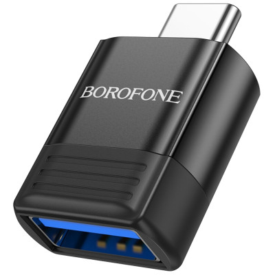 Перехідник Borofone BV18 Type-C male to USB female 3.0 Black