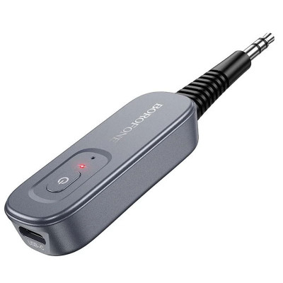 Bluetooth аудіо ресивер/трансмітер Borofone BC51 Clear way (AUX 3.5mm) Metal gray