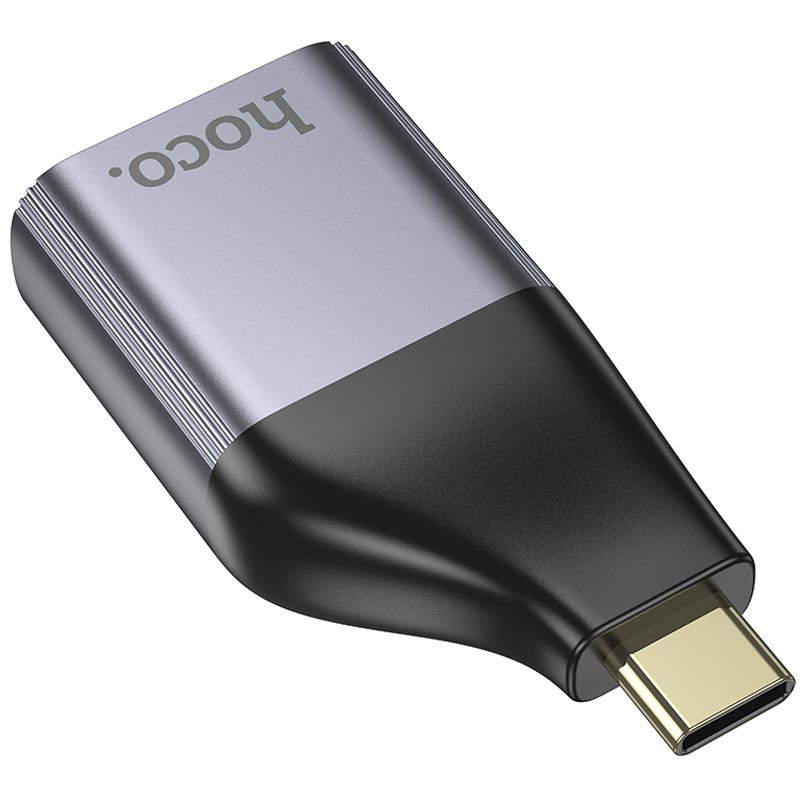 Перехідник Hoco UA34 Type-C to VGA Metal grey