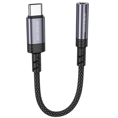 Перехідник Borofone BV24 Graceful Type-C to 3.5mm Metal grey