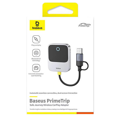 Адаптер Baseus SafeJourney Series OS Wireless CarPlay (C10745100813-00) Space Grey Адаптер Baseus SafeJourney Series OS Wireless CarPlay (C10745100813-00) Space Grey