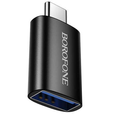 Перехідник Borofone BV26C Type-C Male to USB Female USB3.0 Black