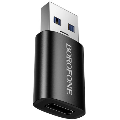 Перехідник Borofone BV26B USB Male to Type-C Female USB3.0 Black