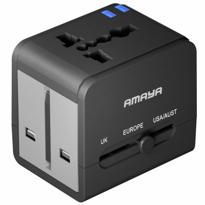 Мережевий універсальний перехідник Amaya X10W 10W + 1USB-A/1C Black