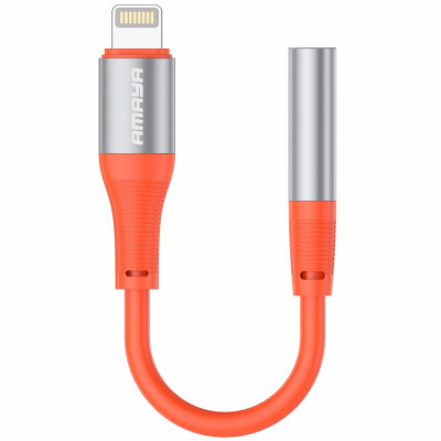 Перехідник Amaya AUX-08 Lightning to 3.5mm Orange