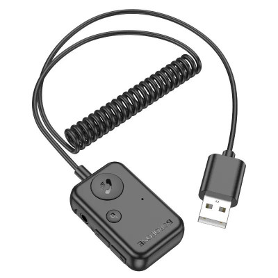 Bluetooth аудіо ресивер Borofone BC49 June (USB-A) Black