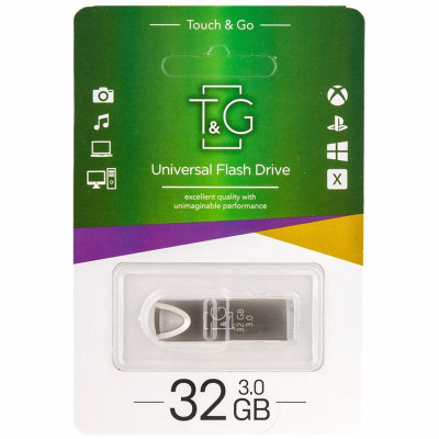Флеш-накопичувач T&G 117 Metal Series USB 3.0 — 32GB Срібний Флеш-накопичувач T&G 117 Metal Series USB 3.0 — 32GB Срібний