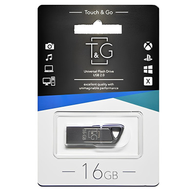 Флеш-накопичувач T&G 114 Metal Series USB 3.0 — 16GB Чорний Флеш-накопичувач T&G 114 Metal Series USB 3.0 — 16GB Чорний