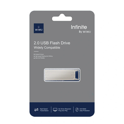 Флеш-накопичувач WIWU Wi-FD002 Infinite USB 2.0 — 128GB Silver
