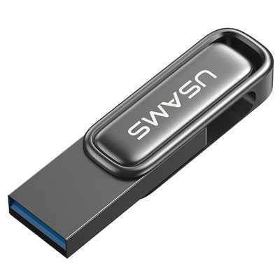 Флеш-накопичувач Usams US-ZB334 USB 3.0 Zinc Alloy Rotating – 256GB Tarnish
