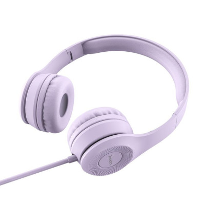 Накладні навушники Hoco W21 (3.5mm/1.2m) Фіолетовий