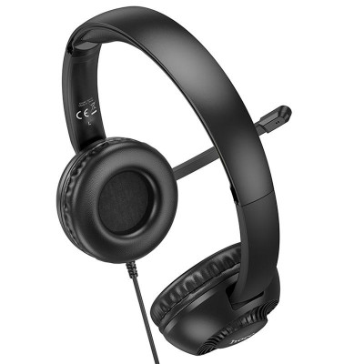 Накладні навушники Hoco W112 Pures (3.5mm/1.8m) Black