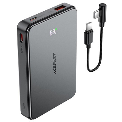 Портативний ЗП Power Bank Acefast M31 PD22.5W з БЗП with cable 10000 mAh Black Портативний ЗП Power Bank Acefast M31 PD22.5W з БЗП with cable 10000 mAh Black