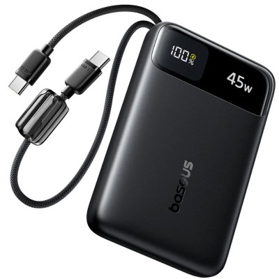 Портативний ЗП Power Bank Baseus EnerFill FC11 PD45W with cables 10000 mAh (E00310) Cosmic Black