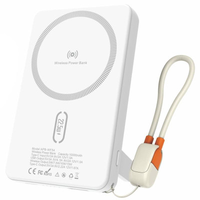 Портативний ЗП Power Bank Amaya WF54 15W+PD22.5W з БЗП 10000 mAh White