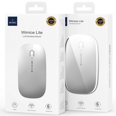 Миша бездротова WIWU WM101-C Wimice Lite 2.4G Silver Миша бездротова WIWU WM101-C Wimice Lite 2.4G Silver