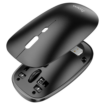 Миша бездротова Hoco GM15 Art Bluetooth + 2.4G Чорний