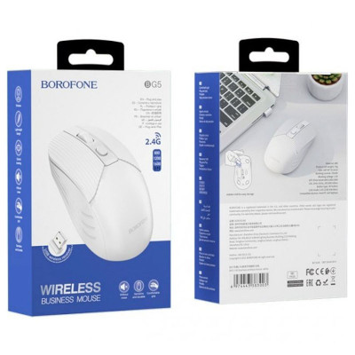 Миша бездротова Borofone BG5 Business 2.4G Білий