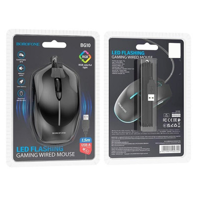 Миша дротова Borofone BG10 Soaring Black Миша дротова Borofone BG10 Soaring Black