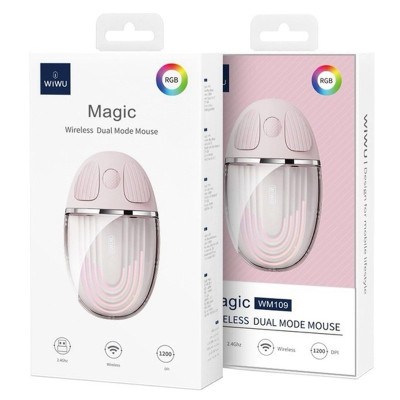 Миша бездротова WIWU WM109 Bluetooth + 2.4G Pink