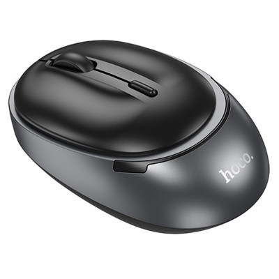 Миша бездротова Hoco GM34 Nuevo Bluetooth + 2.4G Black metal gray