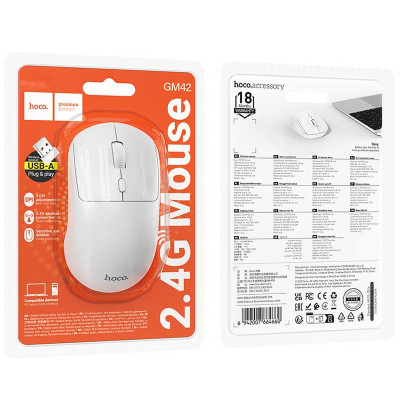 Миша бездротова Hoco GM42 Platino 2.4G White Миша бездротова Hoco GM42 Platino 2.4G White