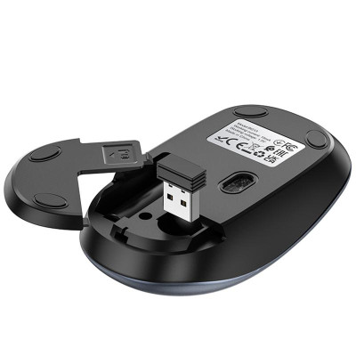 Миша бездротова Borofone BG13 Winner 2.4G Black / Metal gray